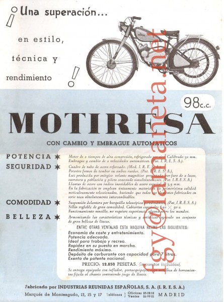 Iresa 98 c.c. 1º Modelo