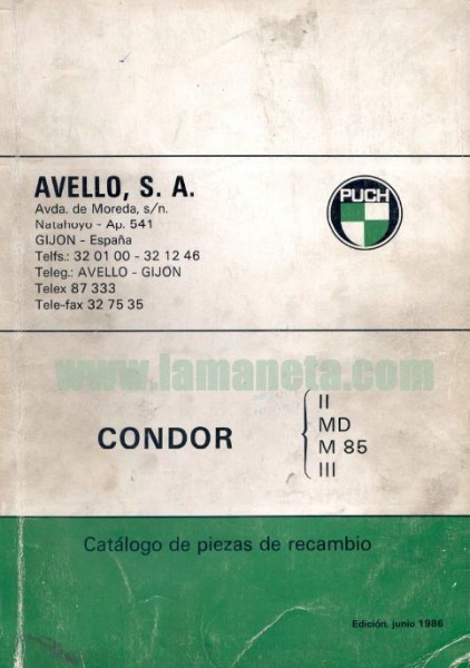 Puch Condor Catalogo Piezas de Recambio 0258