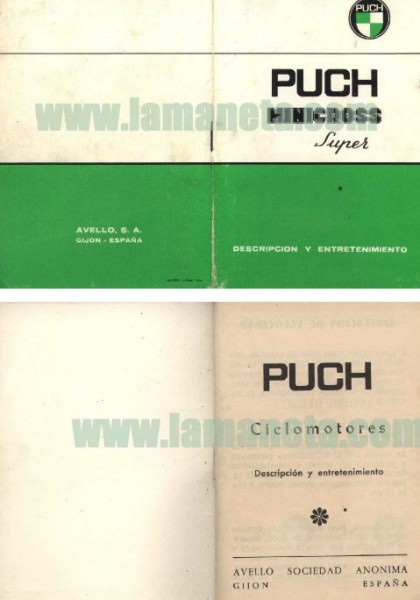 Puch Mini Cross Super Manual Entretenimiento 9018