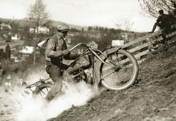 Excelsior making the climb in Oregon 1920s